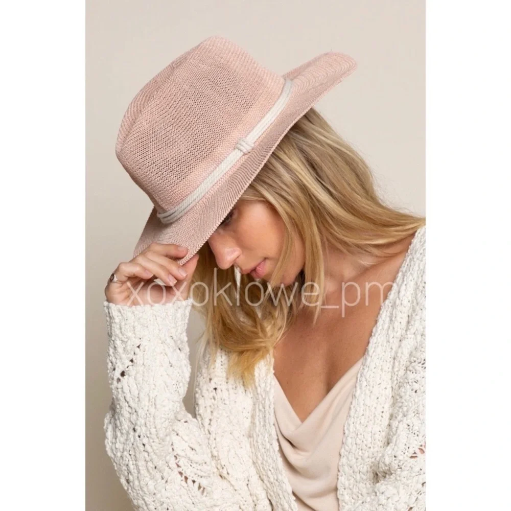 POL Light Pink Woven Panama Hat - Picture 7 of 12